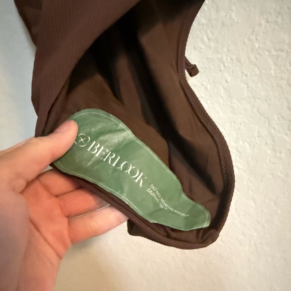 Berlook Coffee Cross Back Tummy Control One Piece Swimsuit - Picture 12 of 13